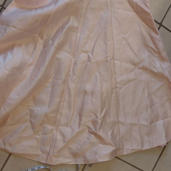 NWT Alfred Sung Off-Shoulder Blush Pink Dress Satin Twill Size 10 - Picture 13 of 14